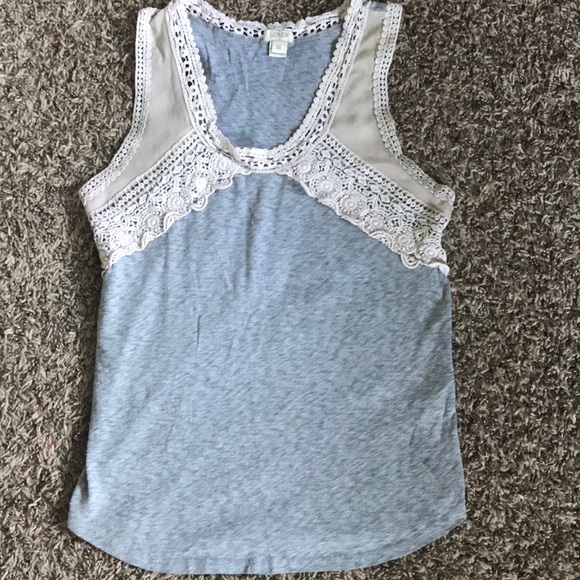 J. Crew Tops - J crew tank top with fun detail! Size XS